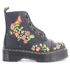 Botas Dr. Martens de couro floral Multicor
