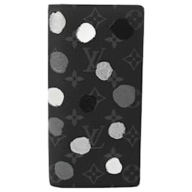Louis Vuitton-Louis Vuitton Monogram Eclipse Portefeuille Brazza-Black,Monogram