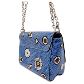 Louis Vuitton-Louis Vuitton Epi Denim Twist MM Shoulder Bag-Blue
