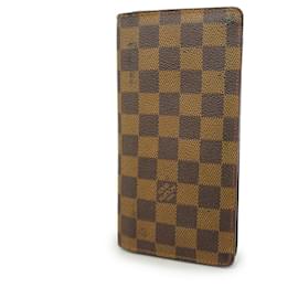 Louis Vuitton-Louis Vuitton Long Wallet Damier Portefeuille Brazza N60017 Ebene-Damier ebene