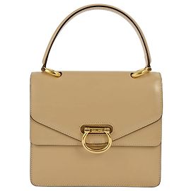 Céline Bolsa Celine Old W Flap Ring em bege Bege