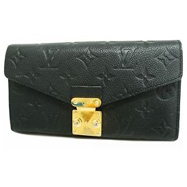 Cartera larga Louis Vuitton Monogram Empreinte Negro