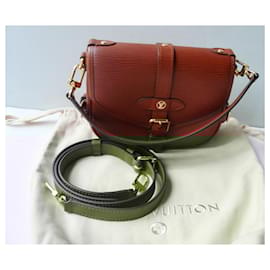 Louis Vuitton-LOUIS VUITTON SAUMUR BAG COGNAC EPI LEATHER NEW M23470-Light brown