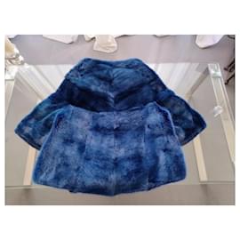 Autre Marque-Blue mink fur jacket-Blue