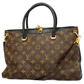 Louis Vuitton-Louis Vuitton Monogram Pallas MM Handbag-Brown,Black