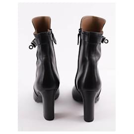Hermès-Leather boots-Black