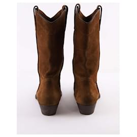 Saint Laurent-Suede boots-Brown