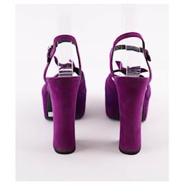 Saint Laurent-Suede heels-Purple