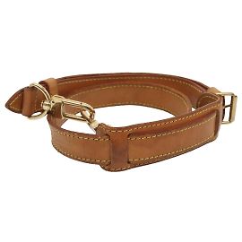 LOUIS VUITTON Adjustable Shoulder Strap Leather 31.5""-38.2"" Beige Auth 89208 Beige