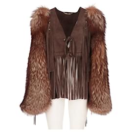 Dolce & Gabbana-Dolce & Gabbana Brown Fur Jacket - 2000s-Brown