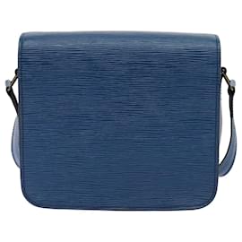Louis Vuitton-LOUIS VUITTON Epi Cartouchiere MM Shoulder Bag Blue M52245 LV Auth ki4935-Blue