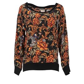 Blouse en soie multicolore à fleurs Salvatore Ferragamo Multicolore