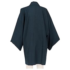 Autre Marque-A.N.G.E.L.O. Vintage Cult Blue Wool Short Kimono-Blue