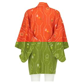 Autre Marque-A.N.G.E.L.O. Vintage Cult Orange Wool Short Kimono-Orange
