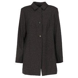Jil Sander Anthracite Wool Coat - 2000s Dark grey