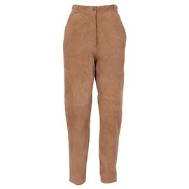 Pantalon en daim beige Genny Beige