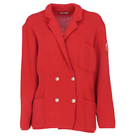 Les Copains Red Wool Jacket Red