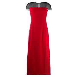 Gianfranco Ferré Red Wool Long Dress Red
