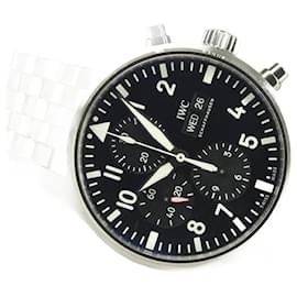 IWC-IWC Pilot's watch Chronograph black IW377710 Genuine goods Mens-Silvery