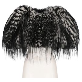 Dolce & Gabbana Black Fox Fur Bolero - 2000s Black White Sand