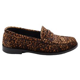 Saint Laurent Mocasines de cuero Castaño