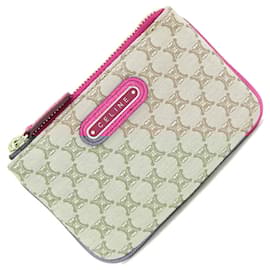 Céline-Celine Beige and Metallic Pink Coin Purse-Silvery,Beige