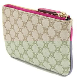 Céline-Celine Beige and Metallic Pink Coin Purse-Silvery,Beige