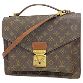 Louis Vuitton-Louis Vuitton Monogram Monceau Handbag-Brown