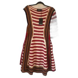 Vestido de ganchillo Dsquared2 de algodón multicolor Multicolor