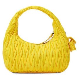 Sac à épaule Miu Miu Wander Matelassé en Re-nylon jaune Jaune
