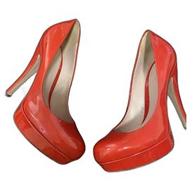 Gucci Red Leather Heels Red