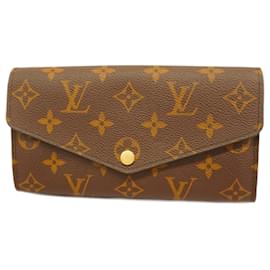 Louis Vuitton-Louis Vuitton Long Wallet Monogram Portefeuille Sarah-Brown,Red