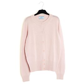 Prada Rosa Gilet FR38 Woll-Kaschmir-Cardigan US12 US10 Pink