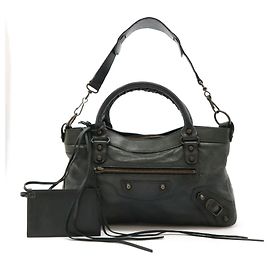 Balenciaga The First Handbag Shoulder Bag Dark green