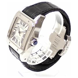 Cartier-Cartier Santos 100 LM Men's Automatic Wristwatch-Black