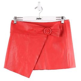 Bash Mini falda de cuero Roja