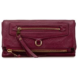 Rote Louis Vuitton Monogram Empreinte Petillante Clutch-Tasche Rot