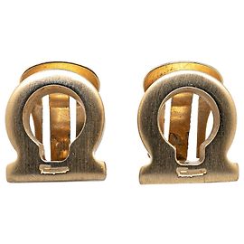 Salvatore Ferragamo Orecchini a clip Gancini placcati oro Ferragamo D'oro