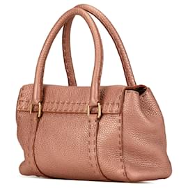 Fendi-Sac à main en cuir Selleria Linda Mini Fendi rose-Rose