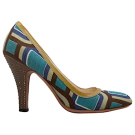 Prada-PRADA Heels T.EU 35 Cloth-Blue