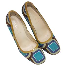 Prada-PRADA Heels T.EU 35 Cloth-Blue