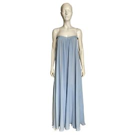 Fließendes Seidenkleid Plein Sud der 2000er Blau