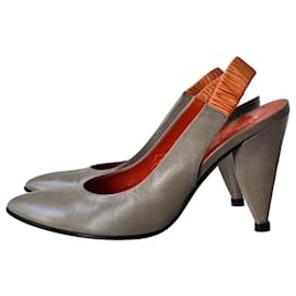 Prada-Prada 90s Stiletto Sling-Backs-Orange