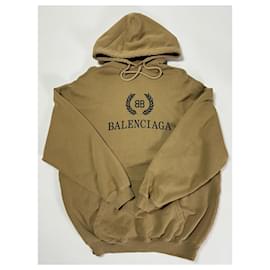 Balenciaga-Balenciaga Crest Hoodie-Beige