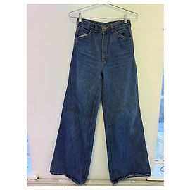 No Name Jeans de perna larga dos anos 1970 Azul