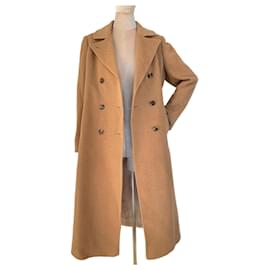 No Name Camel Double Breasted Peacoat Camel
