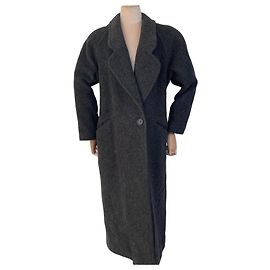 No Name Charcoal Melange Wool Coat Grey