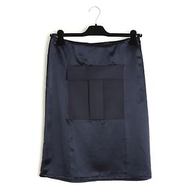 Céline 2010 Gonna FR40 Phoebe Philo Gonna Esercito Navale UK12 US10 Celine Blu navy