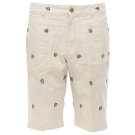 Louis Vuitton Cotton Elephant Embroidery Safari Shorts Brown Beige