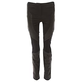 Givenchy Lambskin Leather Panel Patchwork Riding Pants Black